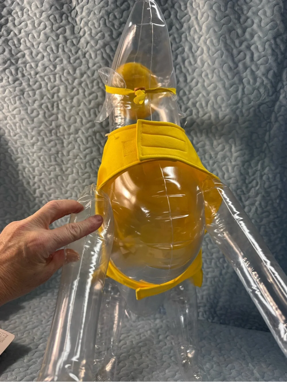 Yellow Dog Costume costume with Squeeze Bottle Hood